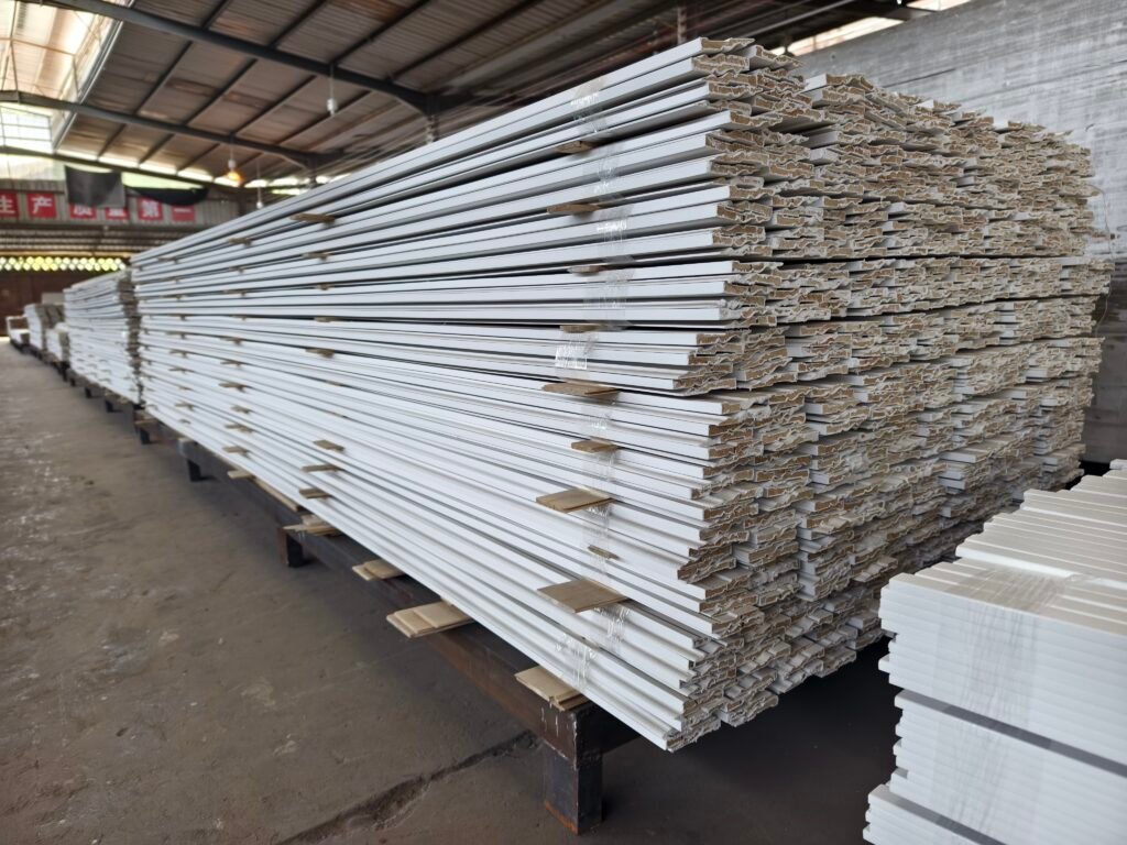 Baseboards produced in the factory