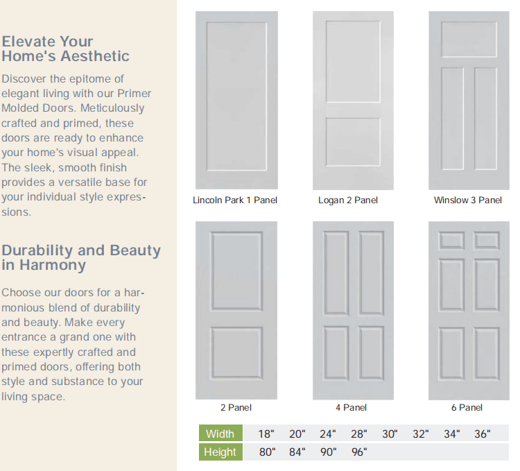 UWG molded door catalog
