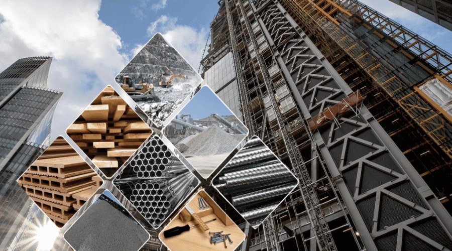 different building materials