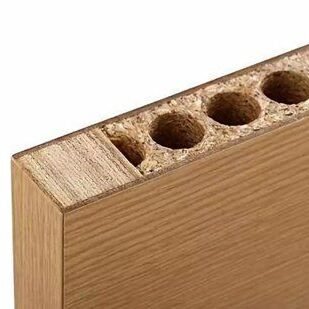 A door filled with Tubular particle board