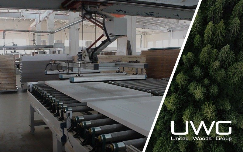 Molded doors being produced at the UWG factory