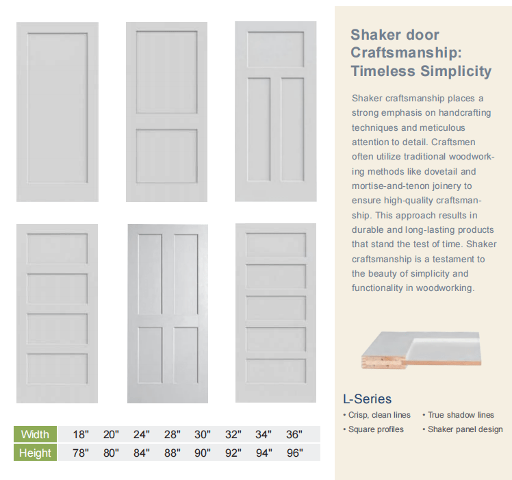 UWG's shaker door style