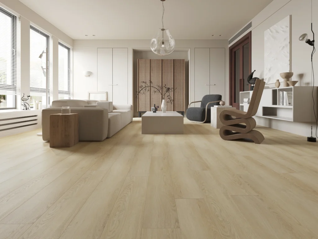 Application of light-colored flooring