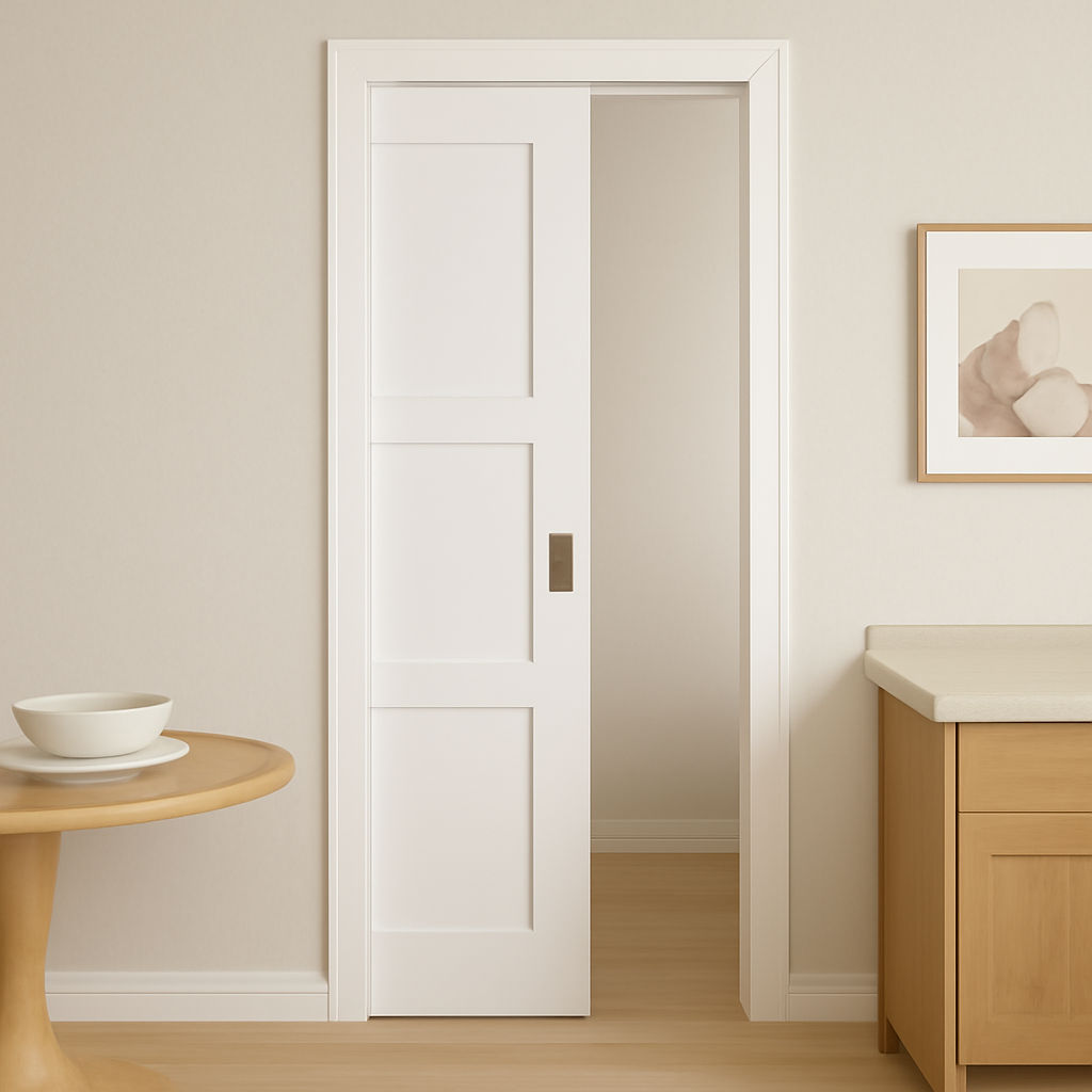 shaker pocket door