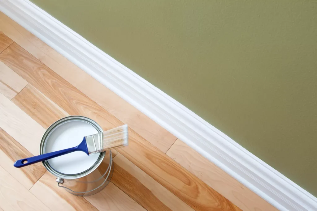 Painting the baseboards