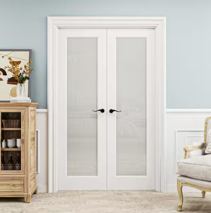 Frosted Glass Double Doors