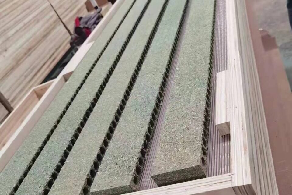 Interior of Door Filled with Tubular Chipboard