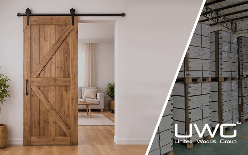 The photo of a barn door