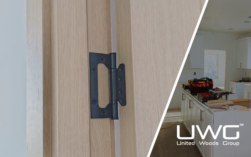 Hinges installed on doors