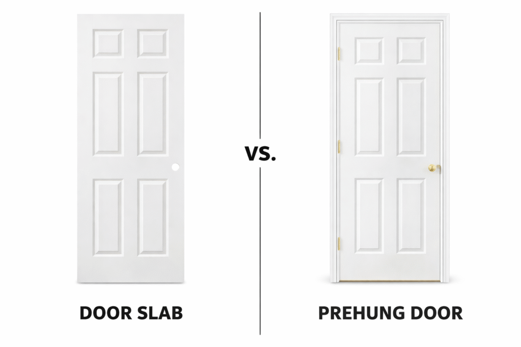 door slab vs prehung door