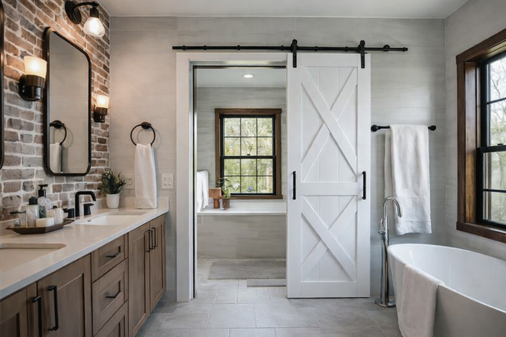 Which material is good for a bathroom door