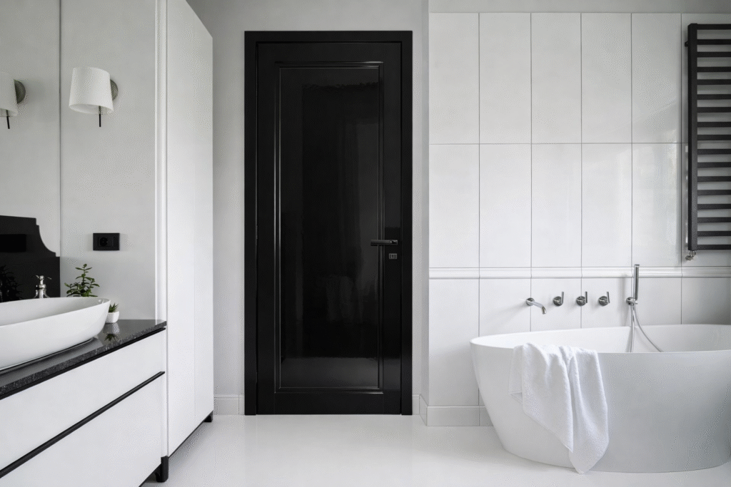 What is the best type of door for a bathroom