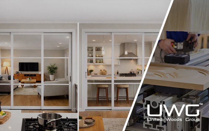 clear glass shaker door kitchen