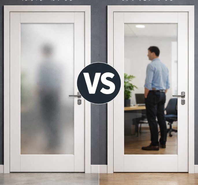 Frosted glass vs. clear glass