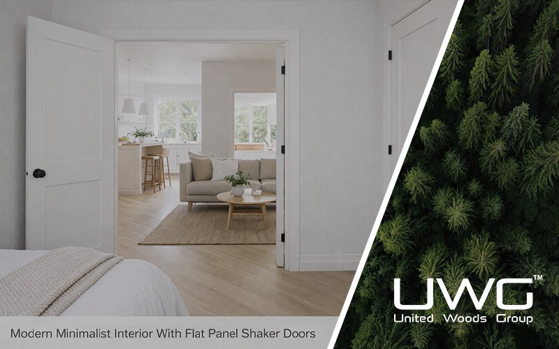 minimalist home interior featuring flat panel doors