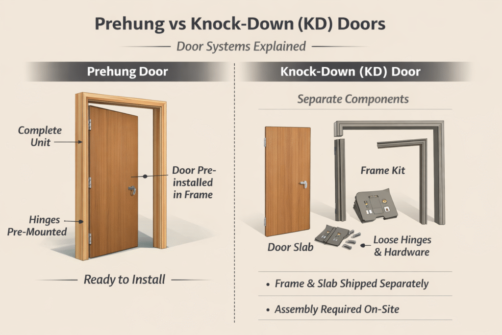 Structural Differences Between Prehung and Knocked Down