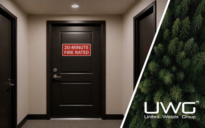 20 minute fire rated door in hallway