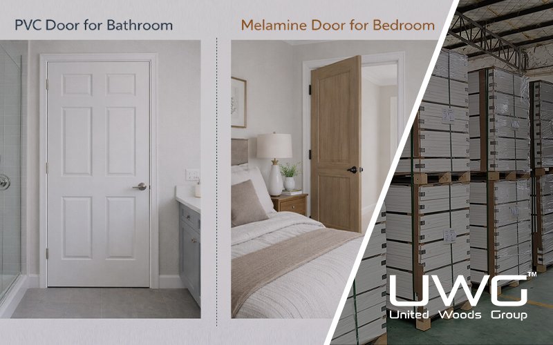 PVC door for bathroom vs melamine door for bedroom interior