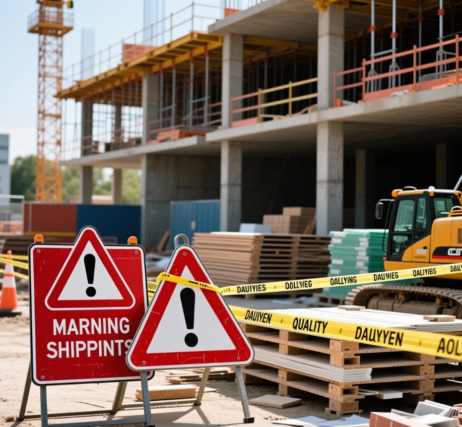 construction material delivery red flags
