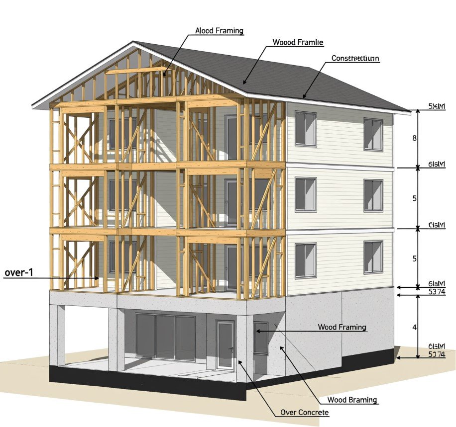 multifamily building cross-section diagram