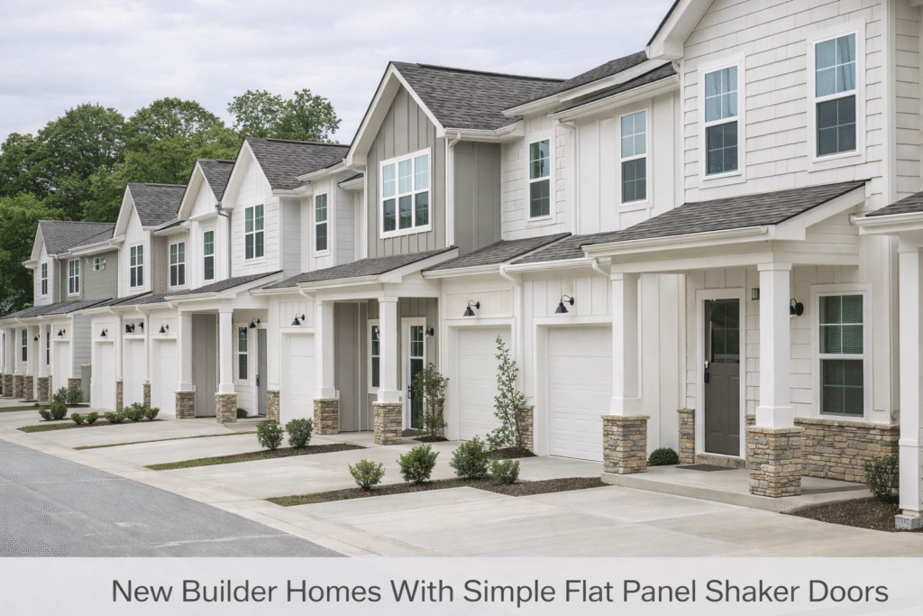 production builder homes with minimalist interior doors